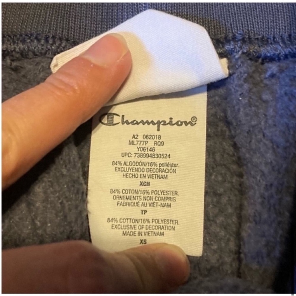 Champion Vintage logo printed reverse weave joggers size extra small XS - Picture 9 of 10